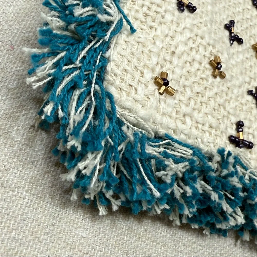 World Market Beaded Clutch with Teal Accents - NWT